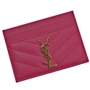 Saint Laurent Wallet reddish pink business cases